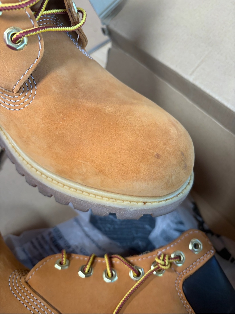 Timberland Wheat Nubuck Work Boots - Picture 3 of 3